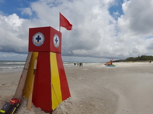 policjanci na plaży