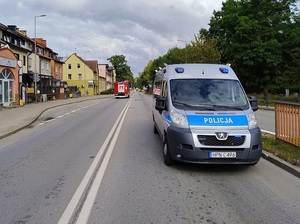 RADIOWÓZ W MIEJSCU WYPADKU