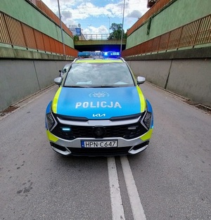 RADIOWÓZ W MIEJSCU WYPADKU