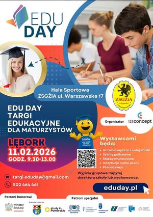 plakat z zaproszeniem na targi edukacyjne Edu Day w Lęborku