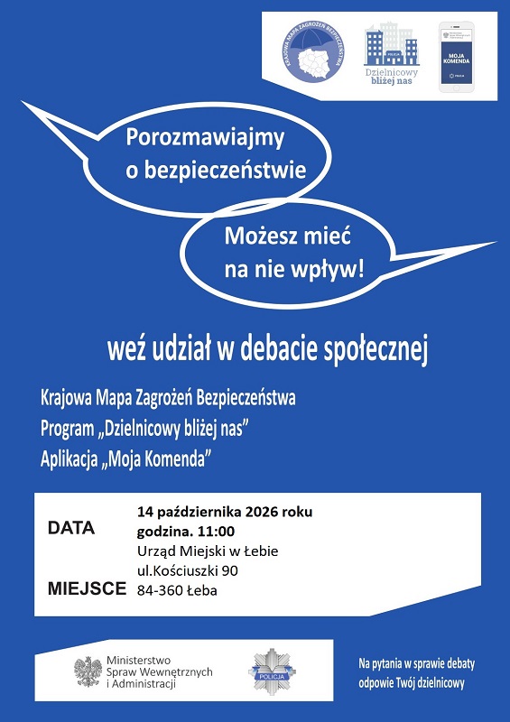 plakat, będący zaproszeniem do udziału w debacie społecznej.